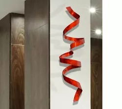 Buy Bold Red Metal Wall Art Sculpture Modern Red Decor Indoor/Outdoor Art Piece • 177.73£