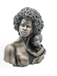 Buy 1974 Vintage V. Kendrick Modernist SCULPTURE BUST African American Mother Child • 1,375.66£