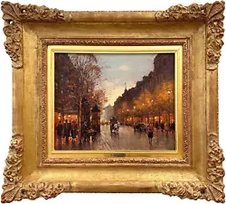 Buy  Roses In The Cart  Parisian Autumn Street Scene Oil Painting On Canvas Framed • 7,874.95£