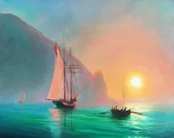 Buy Seascape Original Painting Oil On Canvas 100% Hand-made Aivazovsky Repr. Obk Art • 108£
