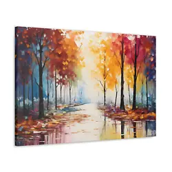 Buy Rainbow Forrest Multi Coloured Oil Painting Print Tree Wall Art Decor • 15.99£