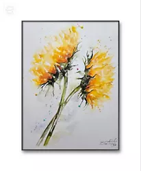 Buy Original New Watercolour Painting Signed Floral By Elle Smith Art Of Sunflowers  • 45£