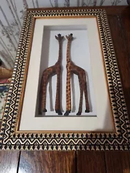 Buy Lovely African Framed Giraffe 3D Frame 19  Tall X 12 Wide X 2.5  Deep. • 16£