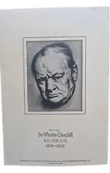 Buy Unusual Silk Woven Portrait Of Sir Winston Churchill Staffordshire Eng. 1965 VGC • 19.99£