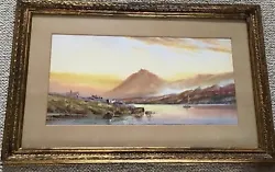 Buy JW Jackson C1920s Large Ornate Framed Watercolour Scottish River, Cottage & Cows • 40£