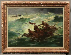 Buy 19th Century Oil Painting After Winslow Homer 1836-1910 Of Men Stranded At Sea • 14,174.90£