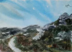 Buy ACEO Original Painting Art Card Landscape Rocks Mountain Wales Path Watercolour • 5.50£