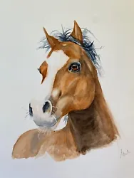 Buy Original Signed Wildlife Watercolour Painting: Horse • 25£