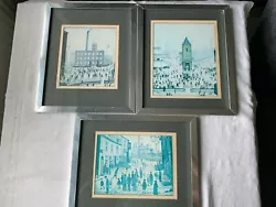 Buy Job Lot 3 Matching Framed Picture Prints L S Lowrie 33cm X 27cm • 24.99£