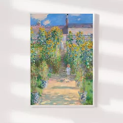 Buy Claude Monet - The Artist's Garden At Vetheuil - Painting Poster Art Print Gift • 7.50£