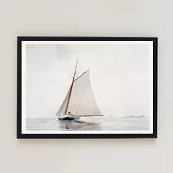 Buy Sailing Off Gloucester 1880 Boat Painting Illustration 7x5 Wall Decor Art Print • 4.99£