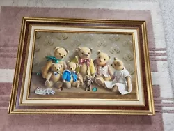 Buy Deborah Jones Original Oil Painting Teddy Bears 1989 • 250£