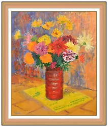 Buy Frederick Gore Large Original Oil Painting On Canvas Flowers Signed Framed Art • 9,539.79£