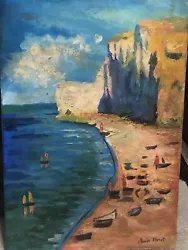 Buy Cliffs Of Normandy By Claude Monet 1881 Signed Oil On Canvas Painting • 7,874.95£