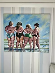 Buy Original Acrylic On Canvas ‘Beach Babes’ • 110£