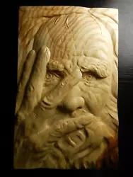 Buy Wood Carved Picture Wall Decoration Plaque. Old Man's Face. Perfect  Gift • 28.86£