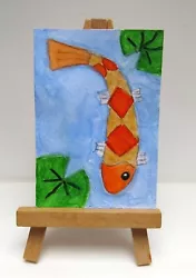 Buy ACEO Goldfish Pond Original Miniature Watercolour Painting By Steve • 2.99£