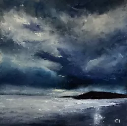 Buy Original Oil Painting Seascape 12ins X 12ins Dorset Artist CHRISTINE INGRAM • 60£