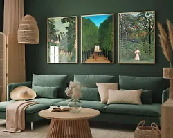 Buy Henri Rousseau Set Of Three Paintings Poster Art Print Equatorial Jungle Gift • 19£