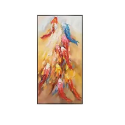 Buy Hh1069 Canvas Pure Hand-painted Oil Painting Goldfish 100cm Unframed • 30.64£
