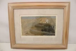 Buy MARY FADDEN Church In Mountains SIGNED ORIGINAL Painting Hand Made Paper - B23 • 330£