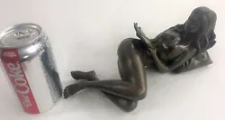 Buy Handmade Signed Preiss Erotic Semi Nude Woman Bronze Sculpture Statue Figure NR • 236.27£