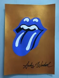 Buy Andy Warhol Hand Signed. 'tongue'. Watercolor On Paper. Pop Art • 24.86£