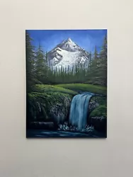Buy Original Oil Painting 18x24in “Valley Waterfall” Art/landscape Bob Ross Inspired • 236.25£