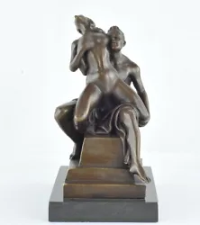 Buy Statue Twosome Sexy Art Deco Style Art Nouveau Style Bronze Signed Sculpture • 143.79£