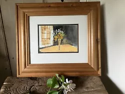 Buy Leo McDowell (1936-2011) Signed Framed Watercolour “Flowers On A Yellow Table” • 210£