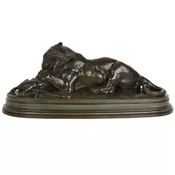 Buy  Tiger Devouring Gazelle” French Bronze Sculpture By Antoine-Louis Barye • 6,551.68£