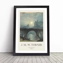 Buy Alnwick Castle By Joseph-Mallord William Turner Wall Art Print Framed Picture • 16.95£
