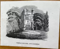 Buy Antique Print Temple Brewer Lincolnshire C1860 Engraved By O Jewett • 4£