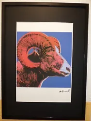 Buy Andy Warhol  3D Ram  Lithograph 50x35cm Limited, Signed And  FRAMED  • 98.24£