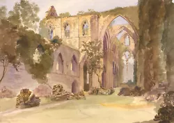 Buy 1844 Watercolour - Tintern Abbey • 92£