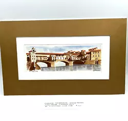 Buy Original Watercolor Ponte Vecchio Florence By Juan Jose Carigliano • 49.61£