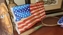 Buy Hand Carved Wooden Waving American Flag - Old Glory - Repurposed Wood • 111.63£