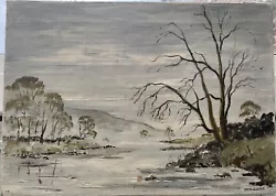Buy John H Dean Original Acrylic Painting Winter River Scene • 20£
