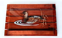 Buy Unique Handmade Wooden Duck Painted Wall Art Hunting Decor Man Cave Country  • 73.59£