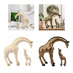 Buy Giraffes Family Statues Standing Figurines Versatile Home Decoration Desk • 35.14£