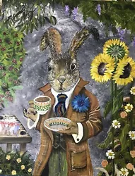 Buy Mr Hare Having Afternoon Tea New Card From My Original Painting By Deborah Wood • 1.69£