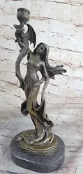Buy Hot Cast Dragon Lady Candle Holder Bronze Sculpture Classic Erotic Artwork Sale • 395.95£