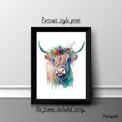 Buy Highland Cow A4 Print Picture Poster Wall Art Home Decor Unframed Gift New  • 3.99£