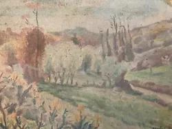Buy Beautiful Painting Oil Cardboard Jean Dreyfus Stern Landscape Post Impressionist • 109.37£