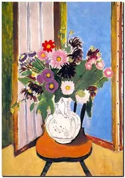Buy Henri Matisse CANVAS PRINT Daisies In Window Painting Poster 24 X18  • 17.90£