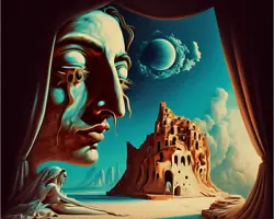 Buy Salvador Dali The Dream Theater Surreal Painting 8x10 Real Canvas Art Print • 11.84£