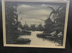 Buy Beautiful Signed Black & White Painting 22 Inch By 16 Inch • 1.99£