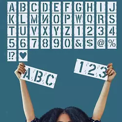Buy 2 Inch Alphabet Letter Stencils, 42Pcs Reusable Art Craft • 8.08£