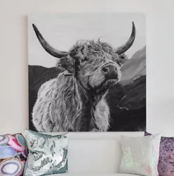 Buy Art Prints Cow Black And White Animal Painting Wall Art Decor  • 82.99£