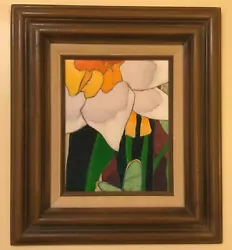 Buy Original Signed Expressionistic Oil Painting Titled “daffodil” 17 1/2” X 15 1/2” • 119.90£